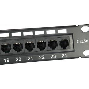Equip Patchpanel 24x RJ45 Cat5e 19 UTP 1HE black