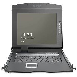 DIGITUS Modulare Konsole 19HD LCD.1-port VGA KVM US