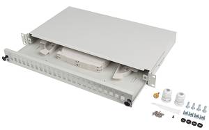 Lanberg Fiber Optic ODF for 24xSC Simplex or 24xLC Duplex Adapters R/M Metal Grey