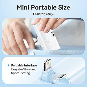 Vention Powerbank 4800mAh 22.5W Foldable Lightning White FHRW0