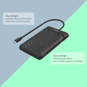 Unitek DiskGuard Raiden USB-C to SATA6G 2.5 HDD/SSD Enclosure Y-3036A