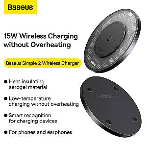 Baseus Wireless Charger 15W SIMPLE 2 Black