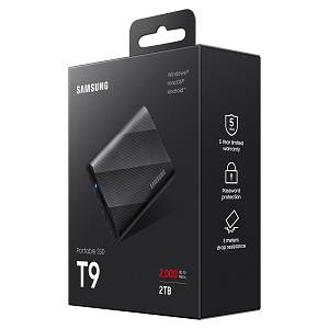 2TB Samsung Portable T9 USB 3.2 Gen2 Black retail