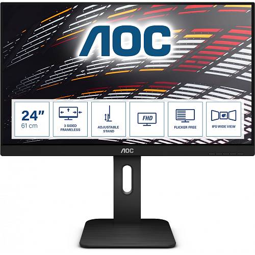 61cm/24 (1920x1200) AOC Pro-line X24P1 16:10 4ms HDMI DVI DisplayPort VGA VESA Pivot Speaker Full HD Black