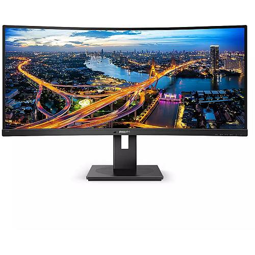 86.4cm/34 (3440x1440) Philips B-Line 345B1C Curved 5ms 21:9 USB 2xHDMI DisplayPort VESA Speaker WQHD Black