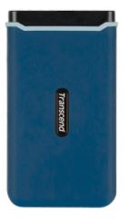 Transcend SSD ESD370C External Portable 250GB, 2.5, USB Type-c, USB 3.1, Read: 1050mb/s, Write: 950mb/s, Elegant Anti-shock Design, 3D Nand Flash, Support Uasp (USB Attached Scsi Protocol), Win & Mac, 3YW, Navy Blue