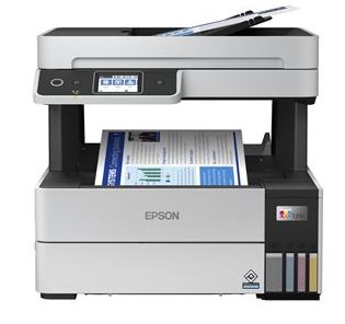 Epson Printer All In One Inkjet Color Business Its L6490 A4 Eco Tank, Print, Scan, Copy, Fax, 17PPM (B), 9.5ppm (C), 4.800 X 1.200 Dpi, Adf, Duplex, USB, Wifi, Wifi Direct, Lan, White