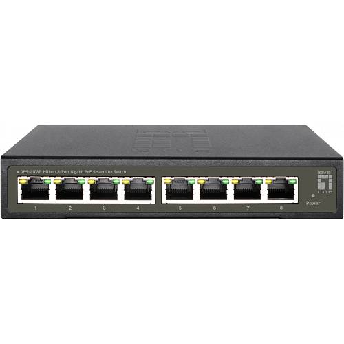 Switch 8x GE GES-2108P Hilbert 112W 8xPoE+