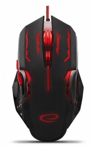 Esperanza Mouse Wired For Gamers 6D Opt. USB MX403 Apache Red/black