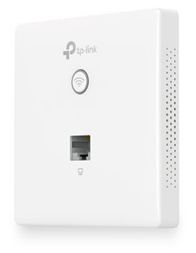 Tp-link Access Point N300, Wireless Indoor Wall Plate, 2.4 Ghz, 2X Lan Ports, 2 X Internal Antennas, Load Balance, Captive Portal