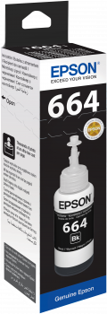 Epson Ink Bottle Black T6641, 1 X 70.0 Ml, 4K Pages, For Its 4 Clr, L210, L110, L300, L355, L550, L1300, L220, L365, L310, L455, L565, L486, L382, L386, L3050, L3060, L3070