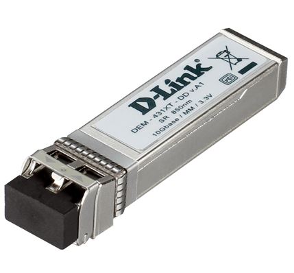 Dlink Transceiver Sfp+ 10gbase-sr, Duplex Lc Connector, Multimode, 550M Maximum Distance