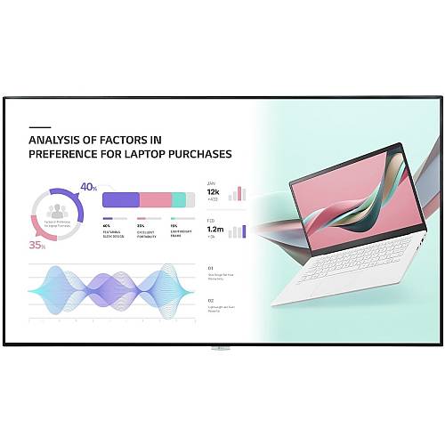 LG 98UH5J-H Signage Display UH5 Series 248.92cm 98Zoll IPS UHD 500cd/m2 24/7 Haze webOS Speaker wifi