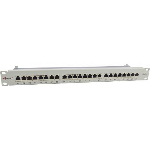 Equip Patchpanel 24x RJ45 Cat6A 19 FTP 1HE ISO/IEC hellgrau