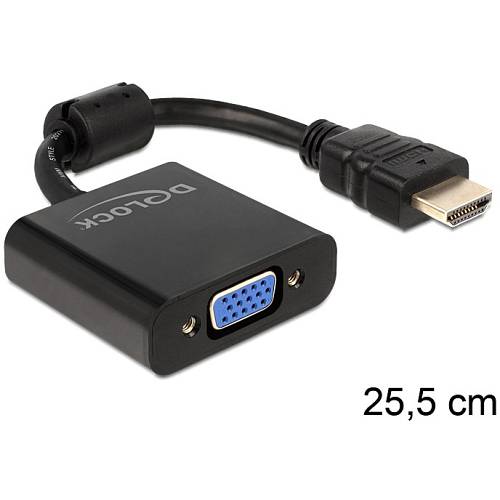DELOCK Adapterkabel HDMI-A St > VGA Buchse black