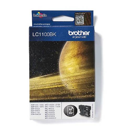 LC1100BK BROTHER BLACK INK 450P DCP6690/385/395/585--DCPJ175/615
