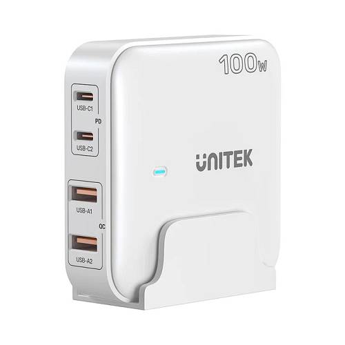 Unitek Charge Desktop 100W 4in1 GaN Charger White P1229AWH
