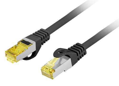 Lanberg Patch Cable CAT6A S/FTP CU LSZH 1m Black