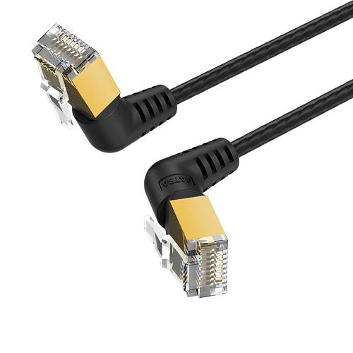 Vention NETWORK Cable Cat8 SFTP Rotate Right Angle Slim 3.0m Black IKLBI