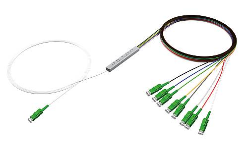 Opton PLC Fiber Splitter 1x8 SM LC/APC SteelBox 1m