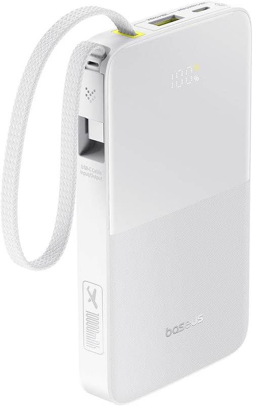 Baseus Powerbank 22.5W 10000mAh + Display EnerFill FC51 Bipow2 Pro  White