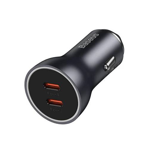 Baseus Golden Contactor Max Car Charger C+C 60W Dark Gray