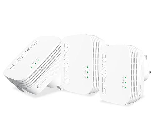 Strong Powerline Kit AV1000 Mini 1000Mbps UK 1000TRIMINIUK (Triple Pack)