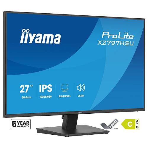 68.6cm/27 (1920x1080) iiyama ProLite X2797HSU-B1 16:9 IPS 4ms 120Hz HDMI DisplayPort USB VESA Speaker Black
