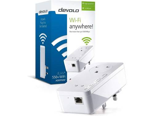 Devolo dLAN 550+ WiFi Single Adapter (9831) UK