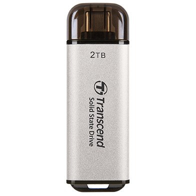 TRANSCEND ESD300S 2TB External SSD USB 10Gbps Type C Silver