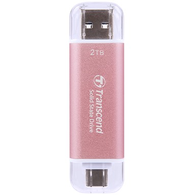 TRANSCEND ESD310P 2TB External SSD USB 10Gbps Type C/A Pink