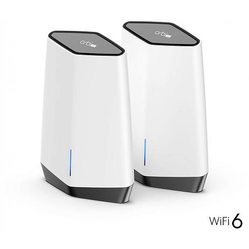 NETGEAR SXK80 Orbi Pro WiFi 6 Business-Tri-Band-Mesh-AX6000-System mit 1 Router SXR80 und 1 Satellit SXS80