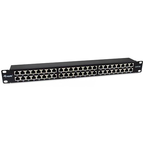 Equip Patchpanel 48x RJ45 Cat6A 19 FTP 1HE Premium schwarz