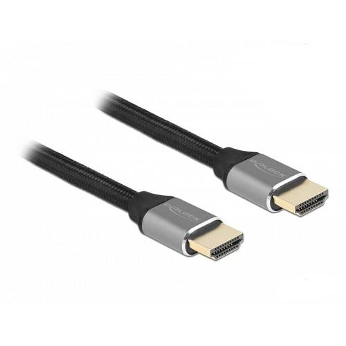 DELOCK Ultra High Speed HDMI Kabel 48 Gbps 8K 60Hz grau 3m zertifiziert