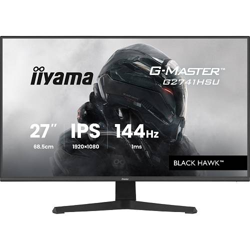 68.6 cm/27? (1920×1080) iiyama G-Master G2741HSU-B1 16:9 FHD IPS 1 ms (MPRT) 144 Hz HDMI DisplayPort VESA 100×100 Black