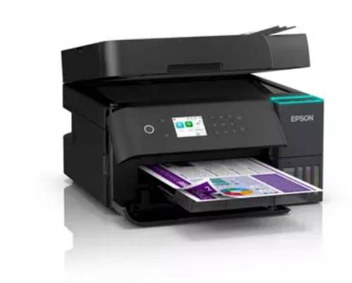 Epson Printer All In One Inkjet Color Business Its L6370 A4 Eco Tank, Print, Scan, Copy, 18PPM (B), 9PPM(C), 4.800 X 1.200 Dpi, Duplex-print-scanning 30-page Adf, USB, Wifi, Wifi Direct, Lan, Black