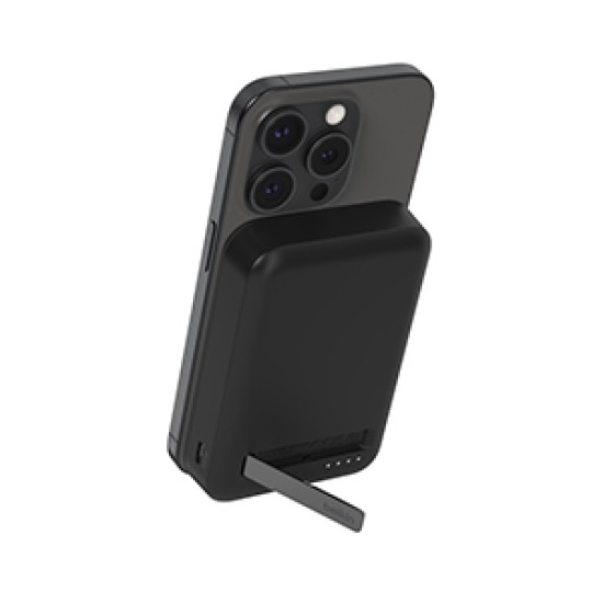 10K Qi2 15W, MAGNETIC WIRELESS POWER BANK + KICK STAND, BLACK