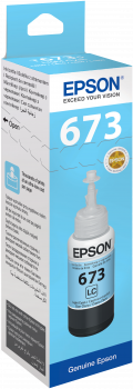 Epson Ink Bottle Light Cyan T6735, 1 X 70.0 Ml, 4K Pages, For Its 6 Clr, L800, L805, L810, L850, L1800