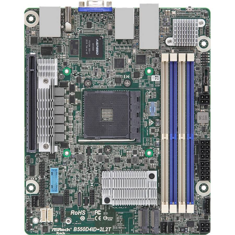 ASRock Mainboard B550D4ID-2L2T mini-ITX Sockel AM4 Single
