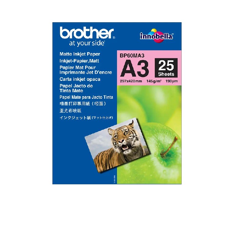 BP60MA3 (D) BROTHER A3 MATT PHOTO PAPER 145g 25 SHEETS