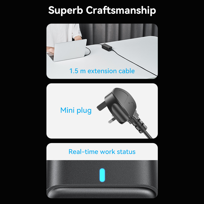 Vention Charger Desktop Station 100W 2xC 2xA+240W Cable Black FBSBG-UK