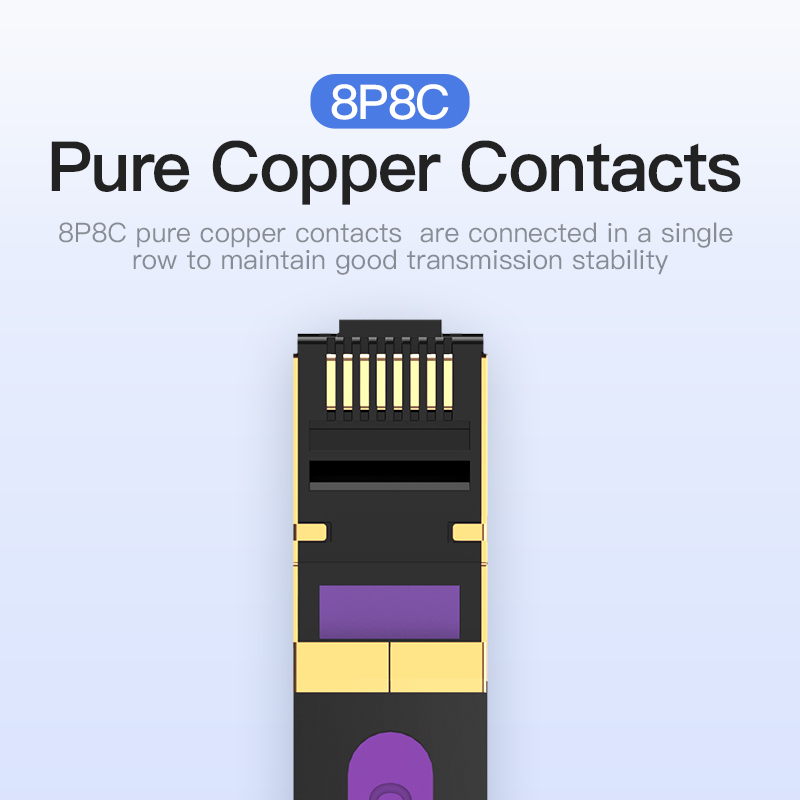 Vention NETWORK Cable CAT7 Flat 20.0m Black ICABQ