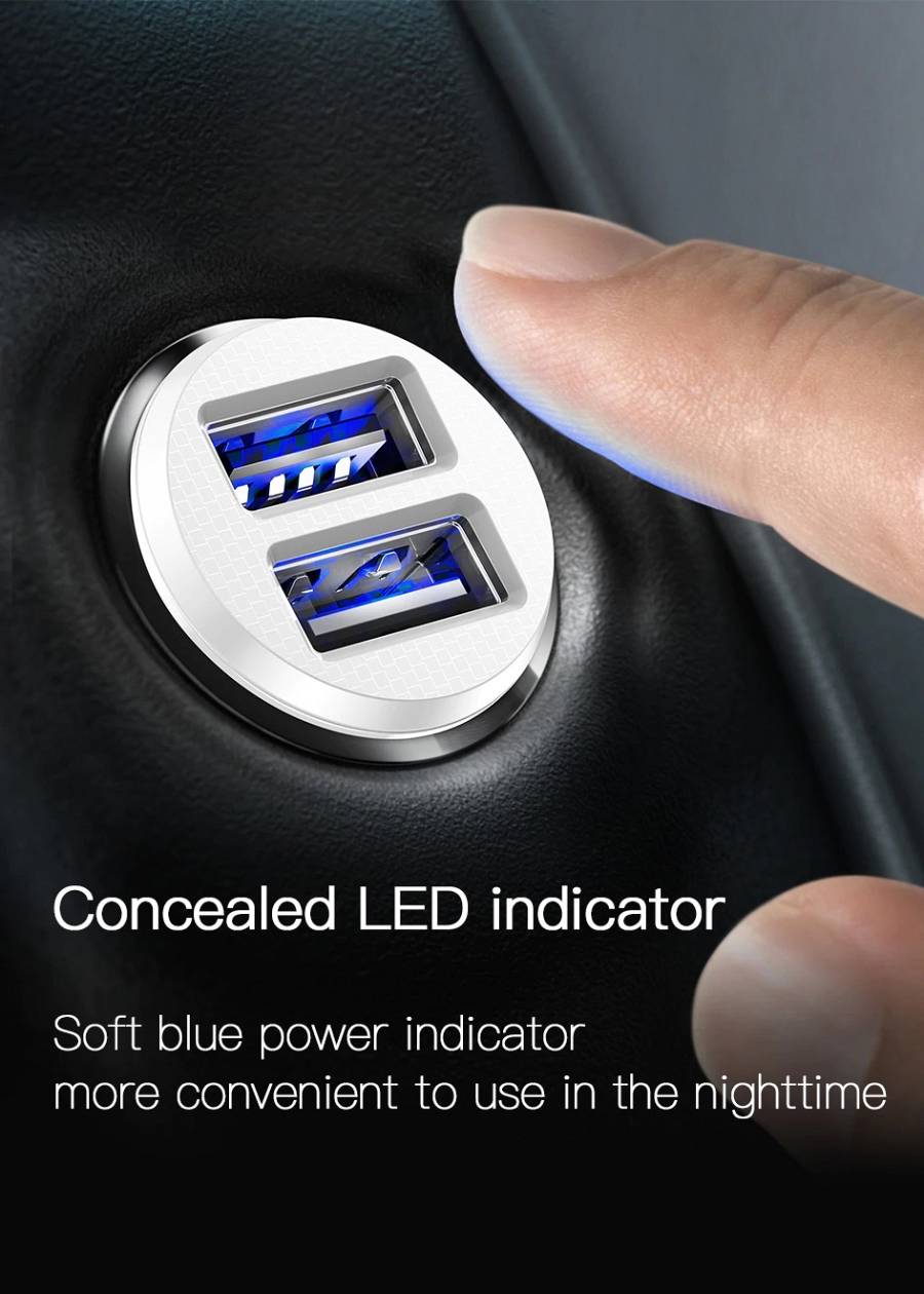 Baseus CCALL-ML01 Grain Car Charger 3.1A Black