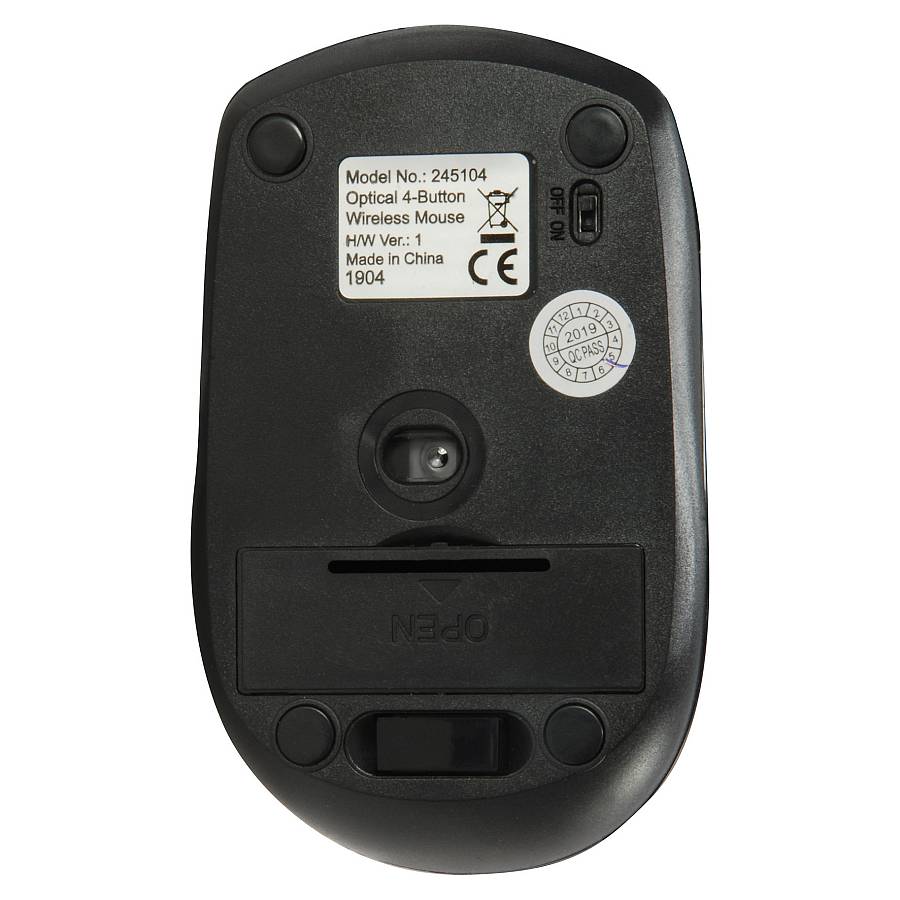 Equip Optische Maus kabellos USB Travel 4 Tasten R+L black